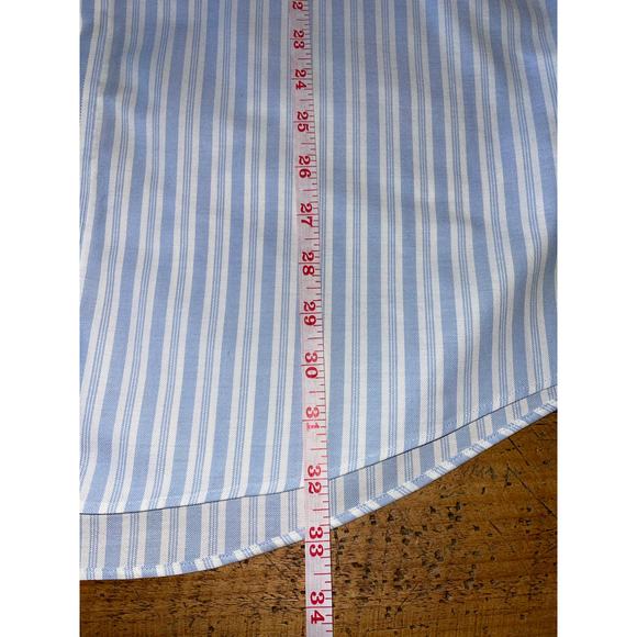 Mens Brooks Brothers White Blue‎ Long Sleeve Supima Cotton Button Down 17-35 - Picture 10 of 10